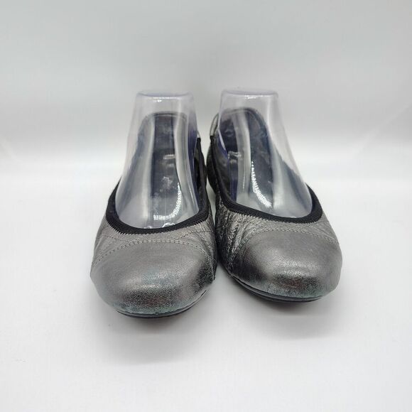 Vionic Women's Leather Ballet Flat Orthaheel Comfortable Pewter Size 7 - Picture 2 of 9